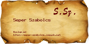 Seper Szabolcs névjegykártya
